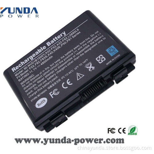 high quality Rechargeable 6 Cells 11.1V 4800mah Laptop Battery for ASUS A32-F82 A32-F52 F82 F52 K50 K40